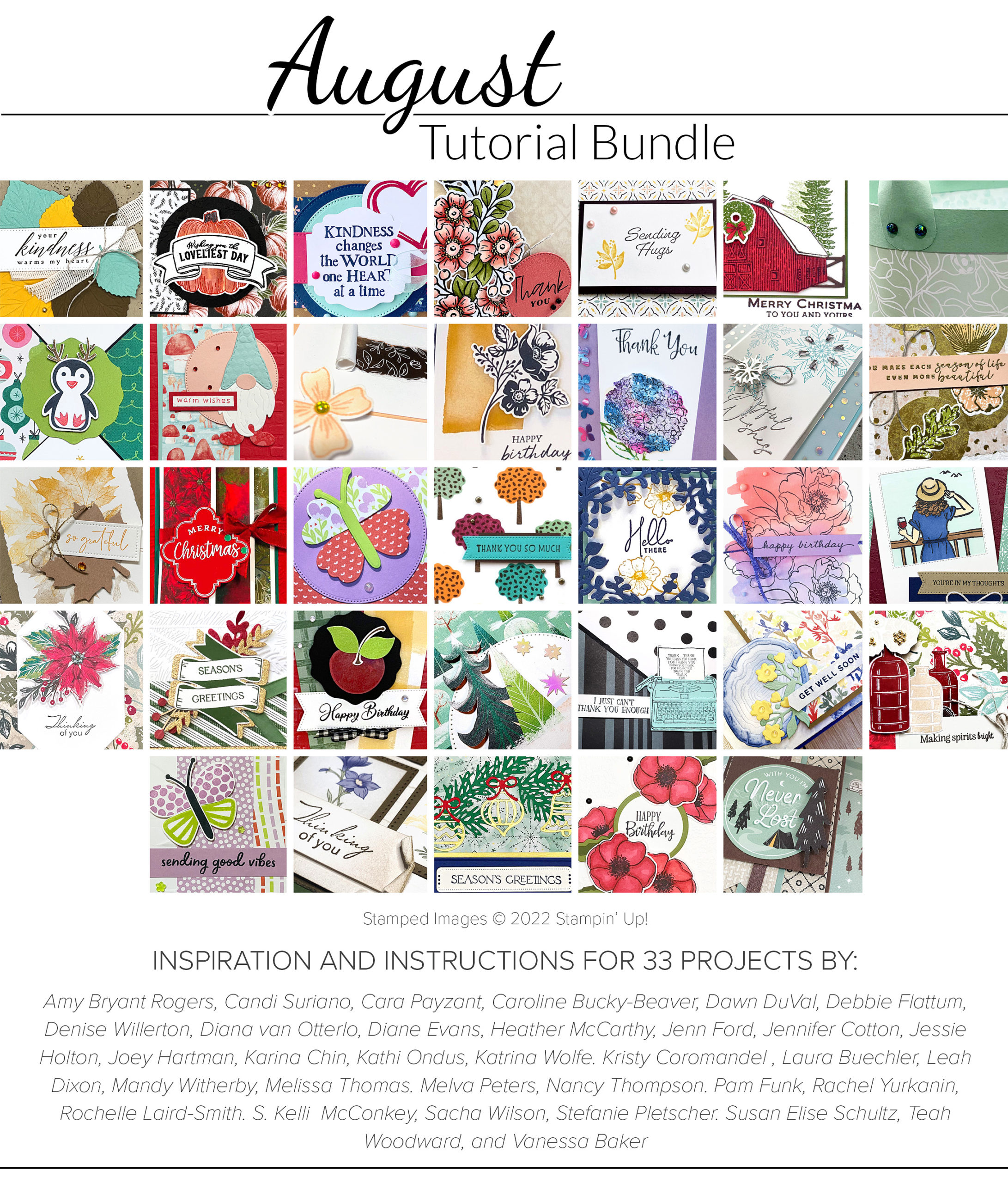 August Crafty Collaborations Tutorial Bundle